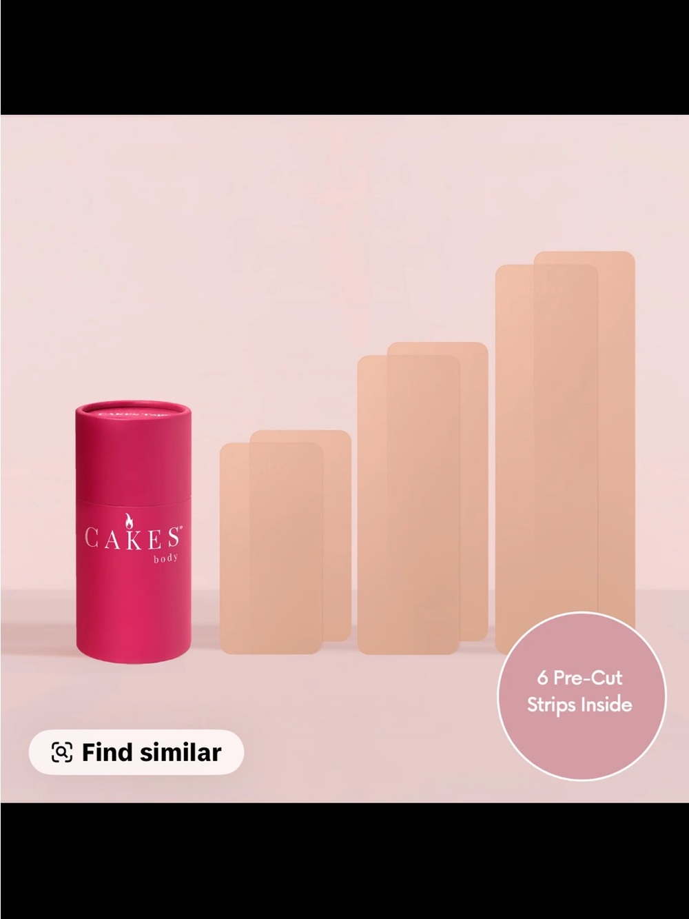 CAKES Pink Pre-Cut Wax Strips Kit with Beige Strips